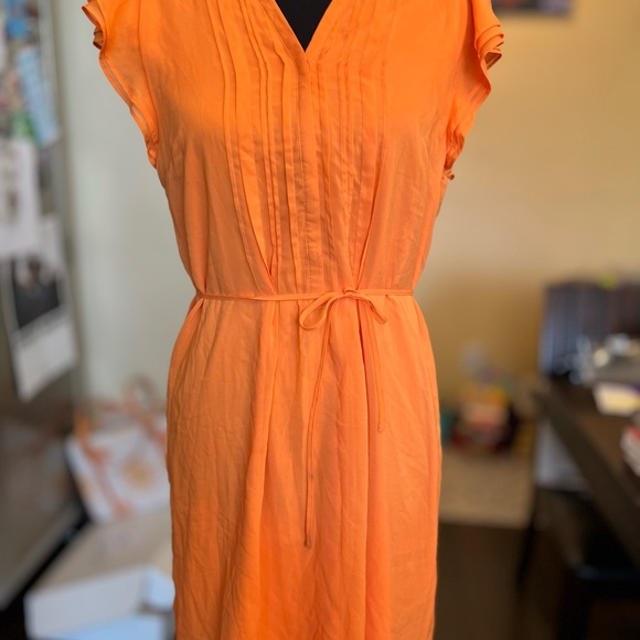 Bright Orange Ruffled Sundress - Picture 2 of 6